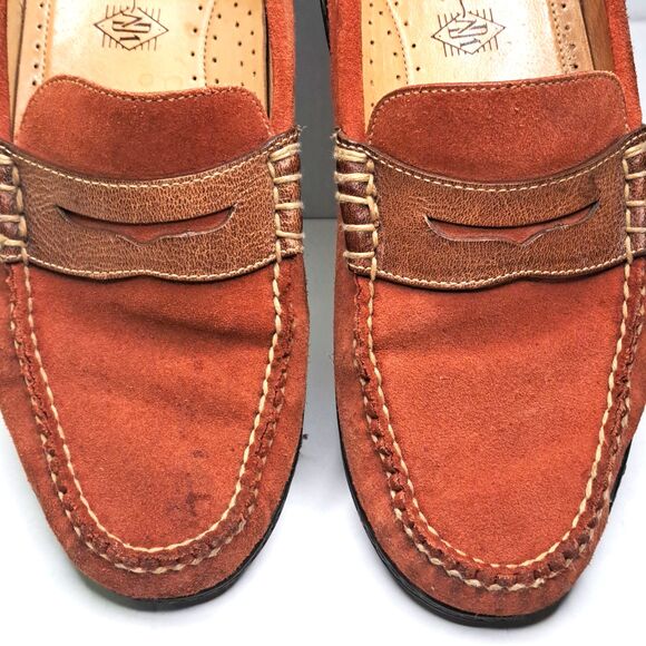 Martin Dingman Men’s Size 10M Suede Leather Vibram Sole Penny Loafers - Picture 7 of 11